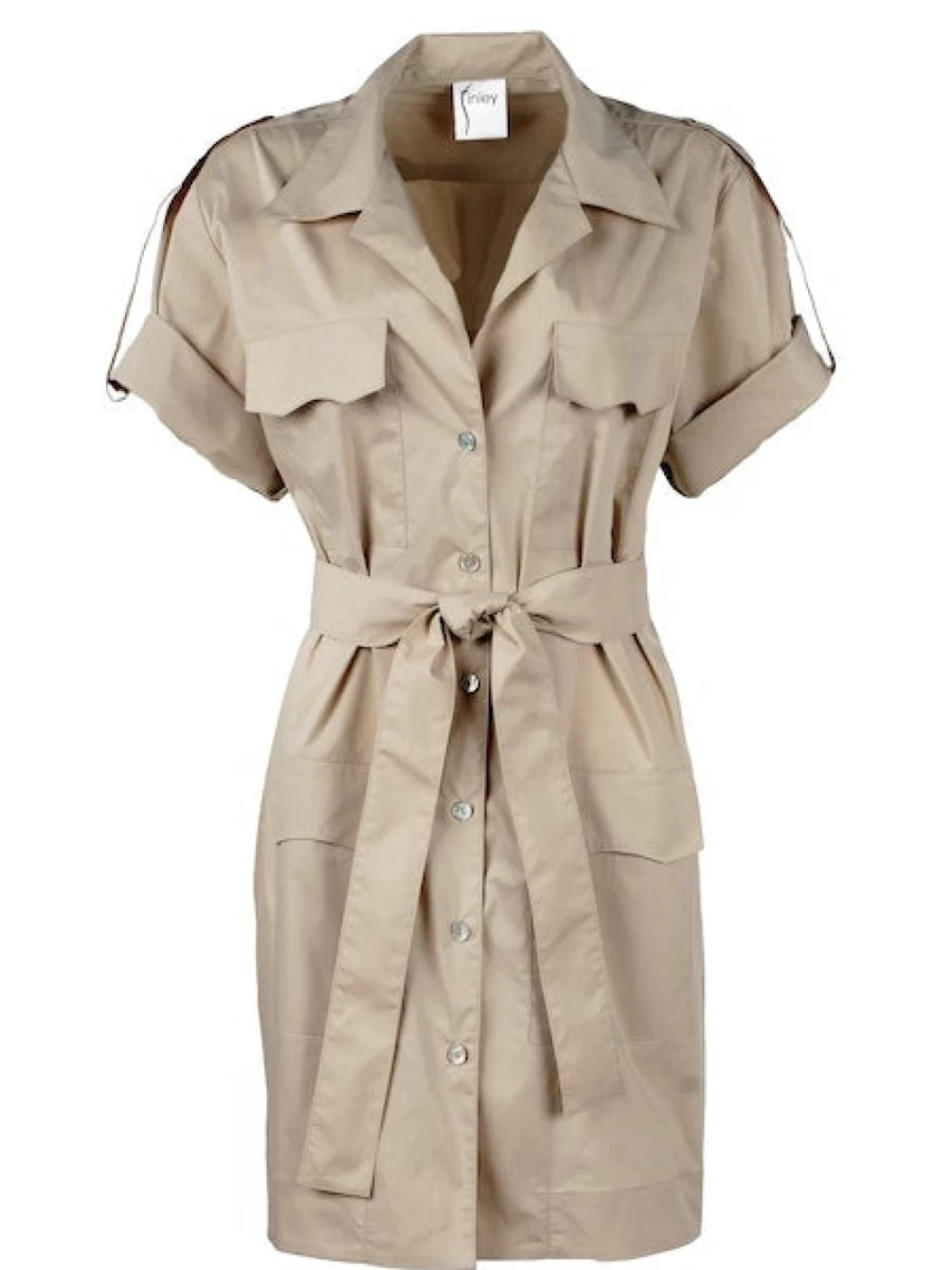 FINLEY Light Tan Cargo Weathercloth Dress - Final Sale, Women's Utility Style