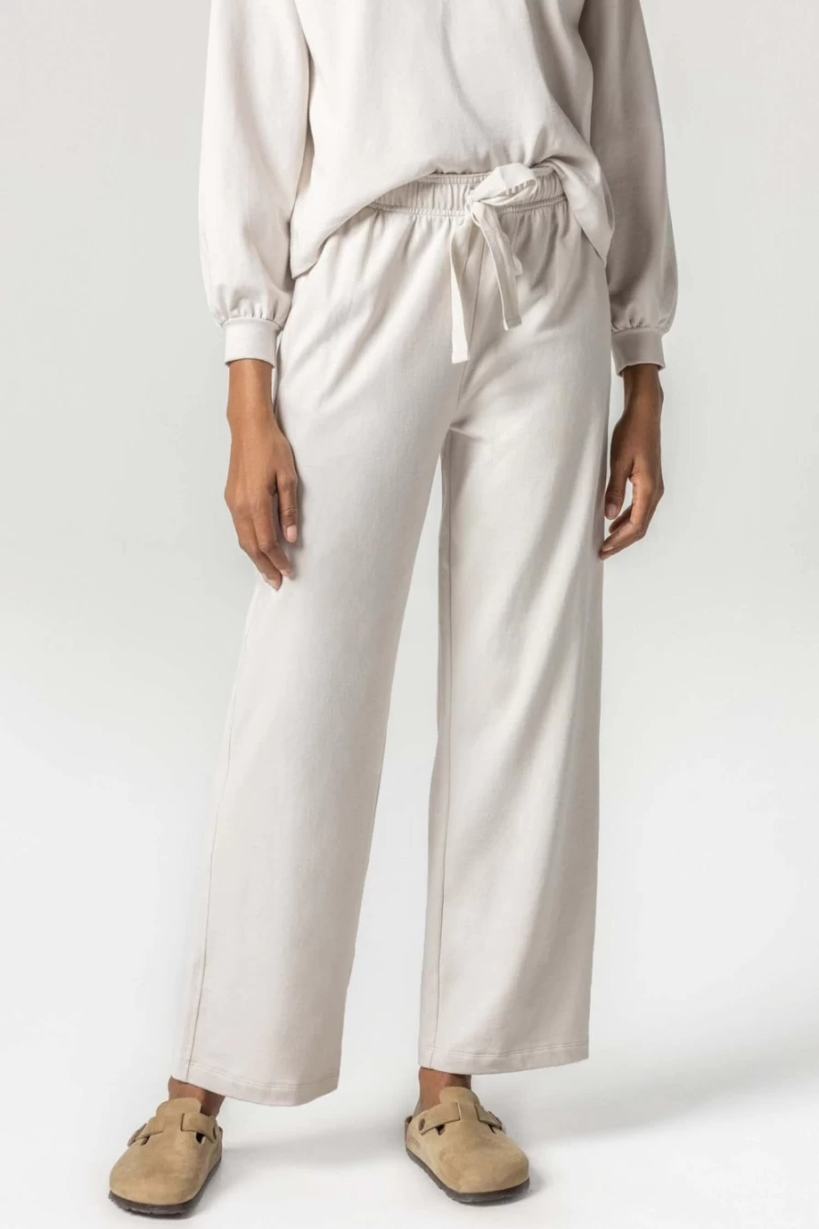 LILLA P Alabaster Drawcord Pants - Comfortable Casual Trousers for Men & Women
