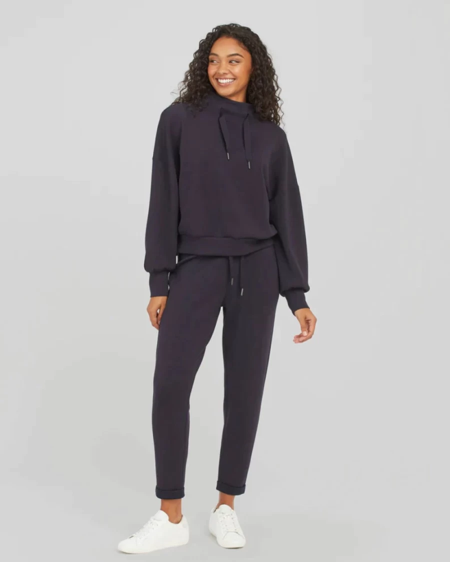 SPANX Women's Navy Tapered Pants - AIREssentials Comfort Fit