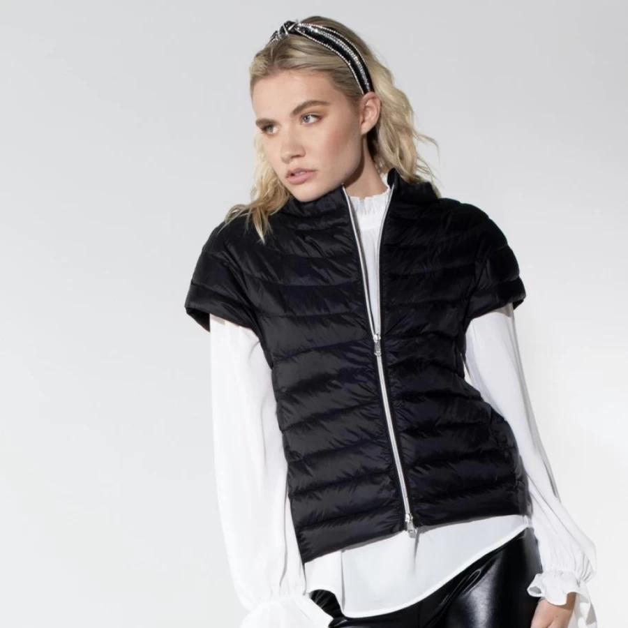COTES OF LONDON St. Ives Black Down Puffer Jacket - Lightweight Warm Winter Coat