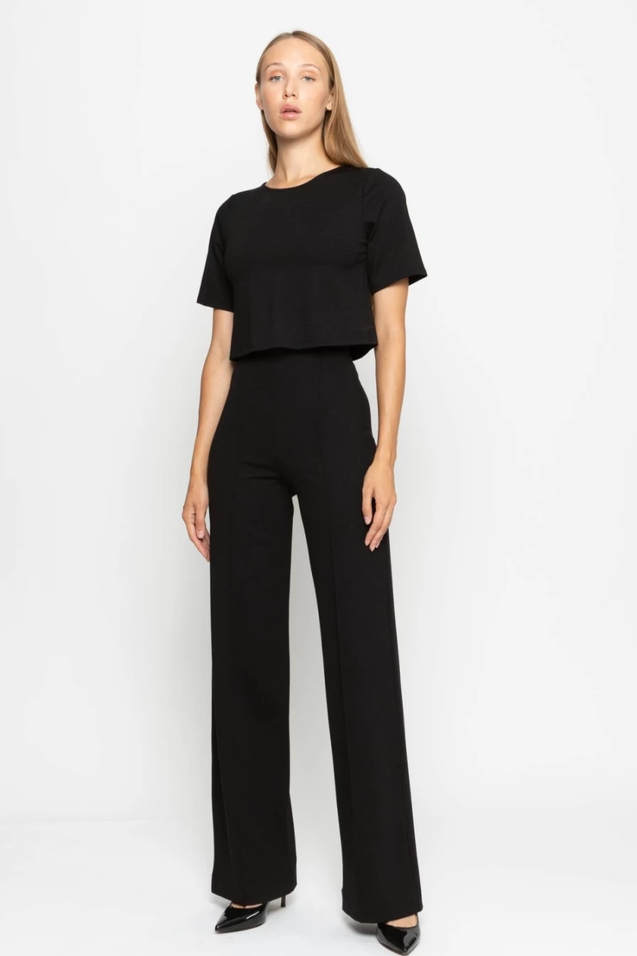 RIPLEY RADER Black Ponte Knit Pants - Straight Leg Comfort Fit Women's Trousers