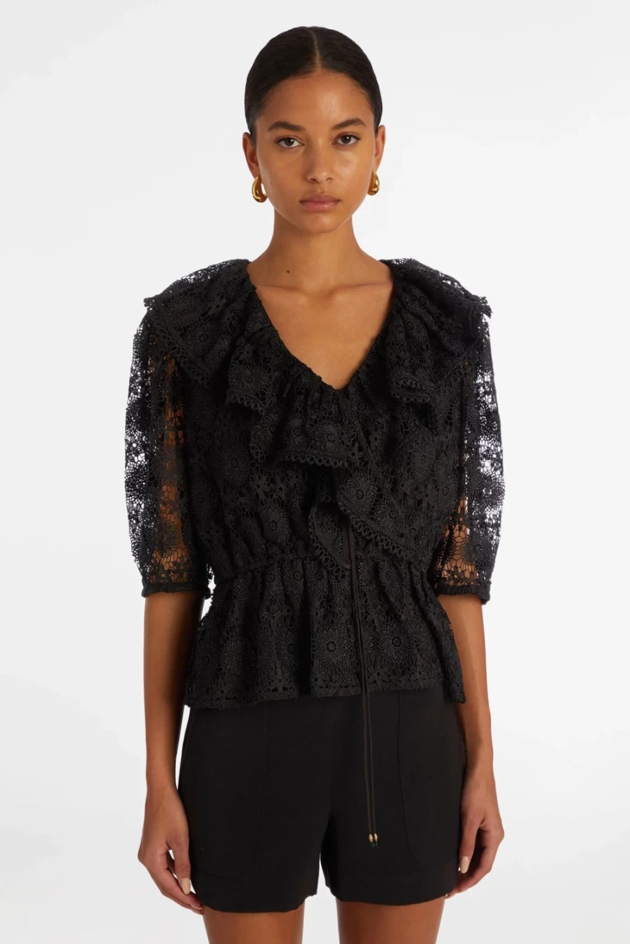 MARIE OLIVER Georgia Top in Black - Women's Final Sale Blouse