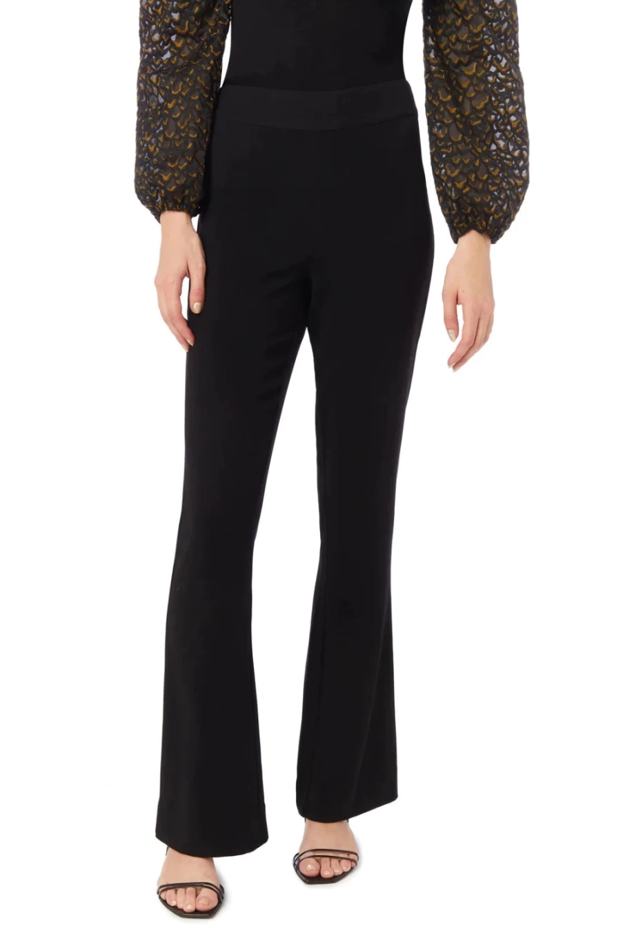 MARIE OLIVER Mia Slim Black Pants for Women - High Waisted Tapered Trousers