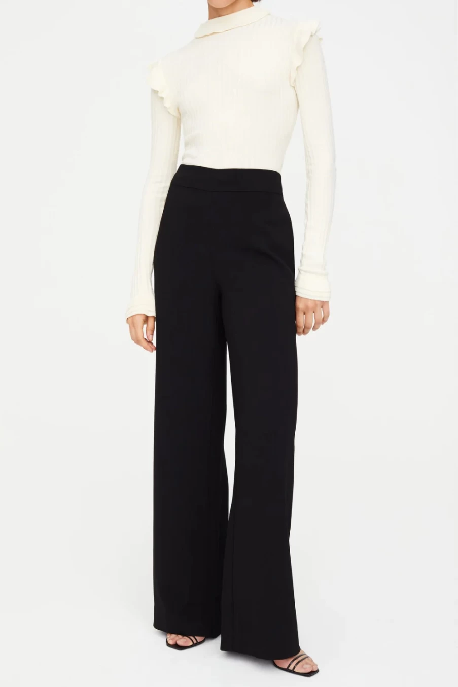 MARIE OLIVER Mia Straight Leg Pants for Women - Classic Black Trousers