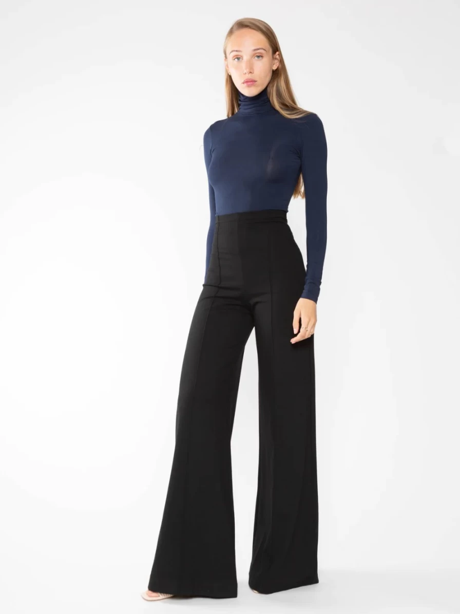 RIPLEY RADER Navy Long Sleeve Turtleneck Top for Women - Comfortable Stretch Knit Slim Fit Shirt