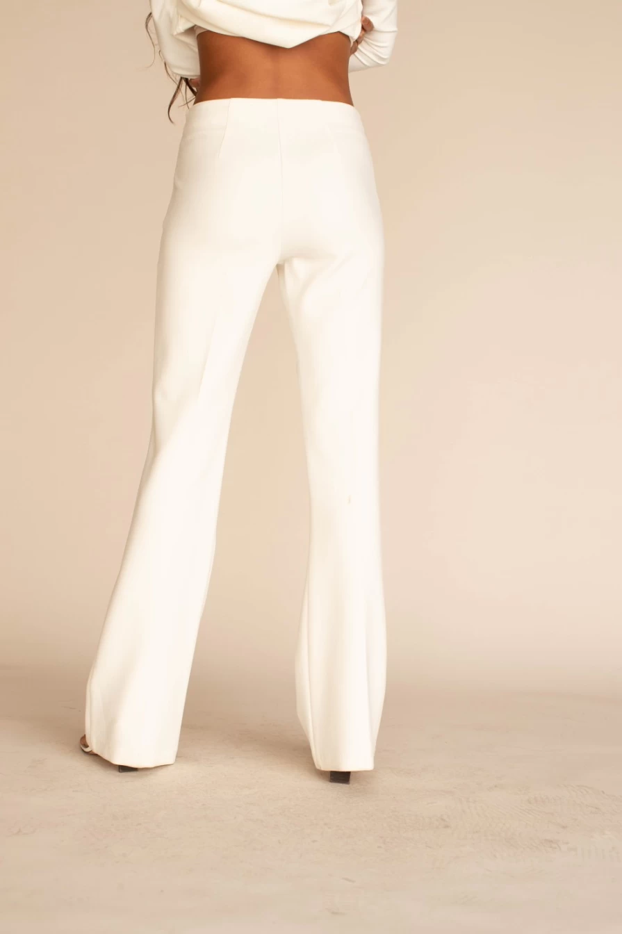 TRINA TURK Women's Chimayo Winter White High-Waisted Pant with Classic Fit