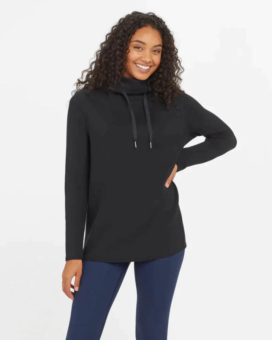 SPANX 'Got-Ya-Covered' Pullover Top in Very Black - AIREssentials Comfort Wear