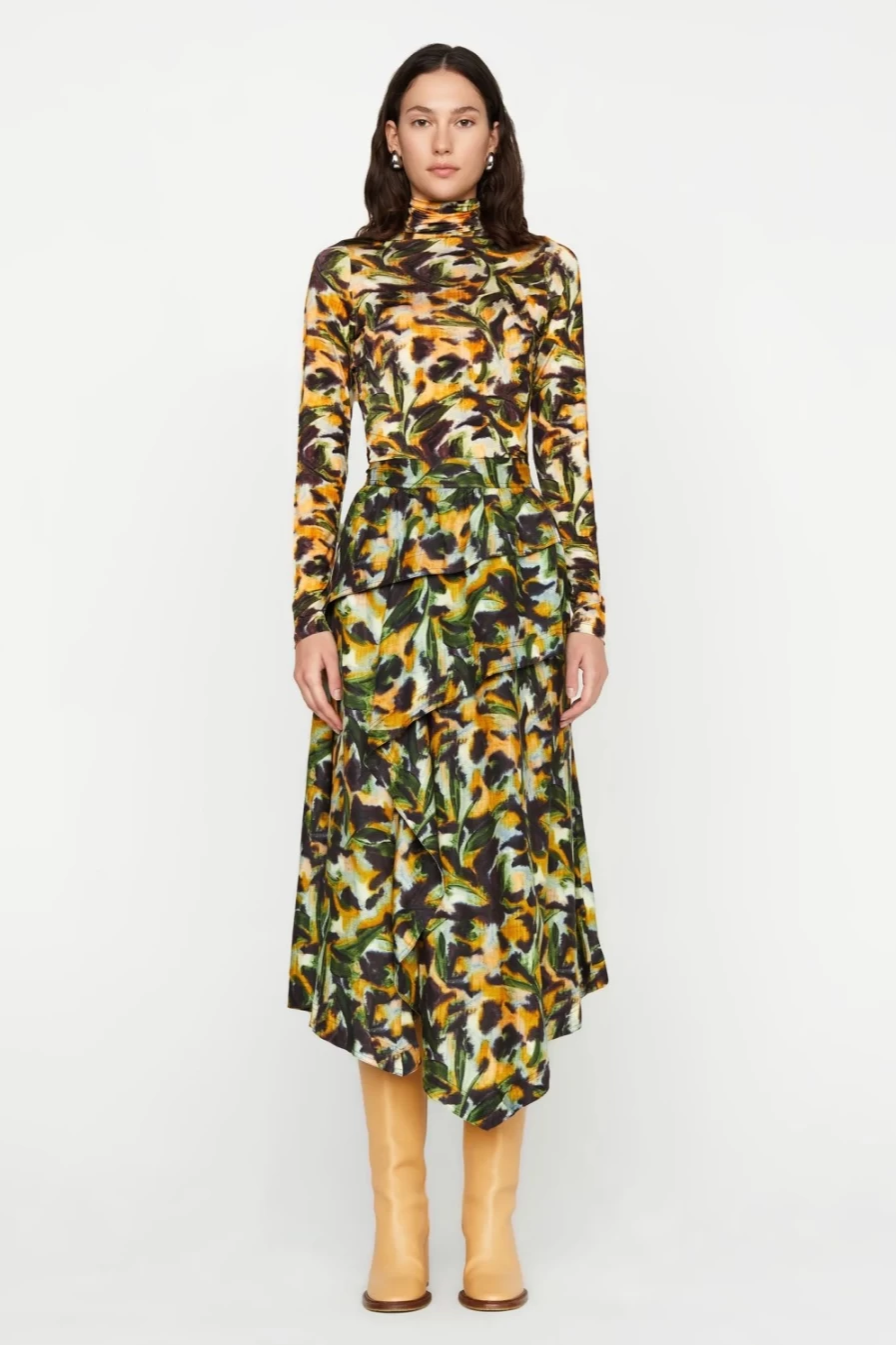 MARIE OLIVER Tilda Tiger Lily Floral Print Skirt for Women