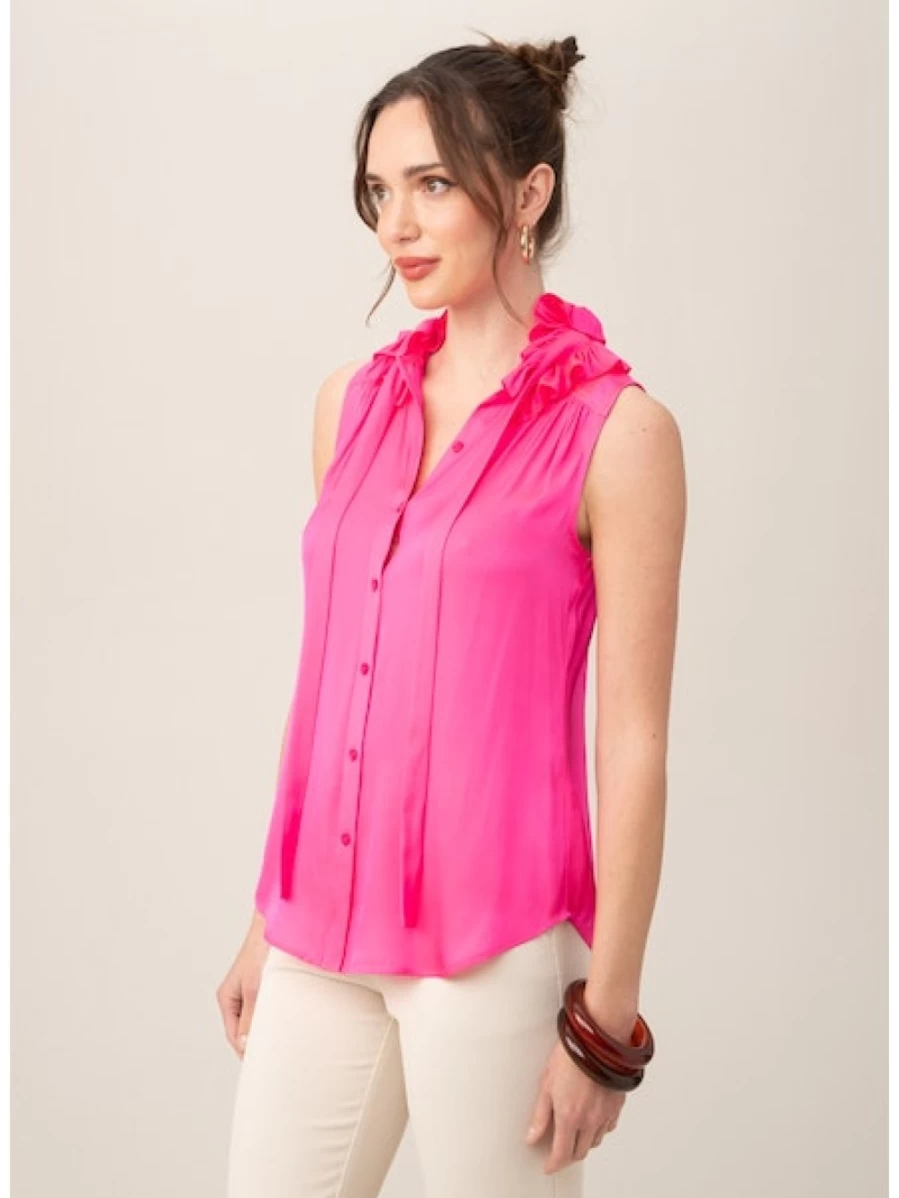 TRINA TURK Cinzia Pink Top - Women's Blouse Final Sale