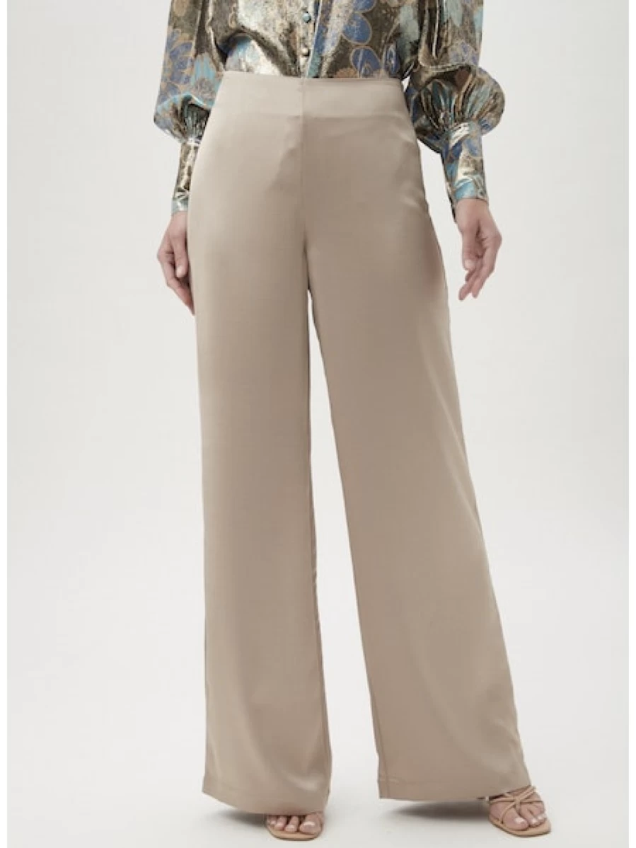 TRINA TURK Enryo Gold High-Waisted Pant - Women's Luxury Trousers