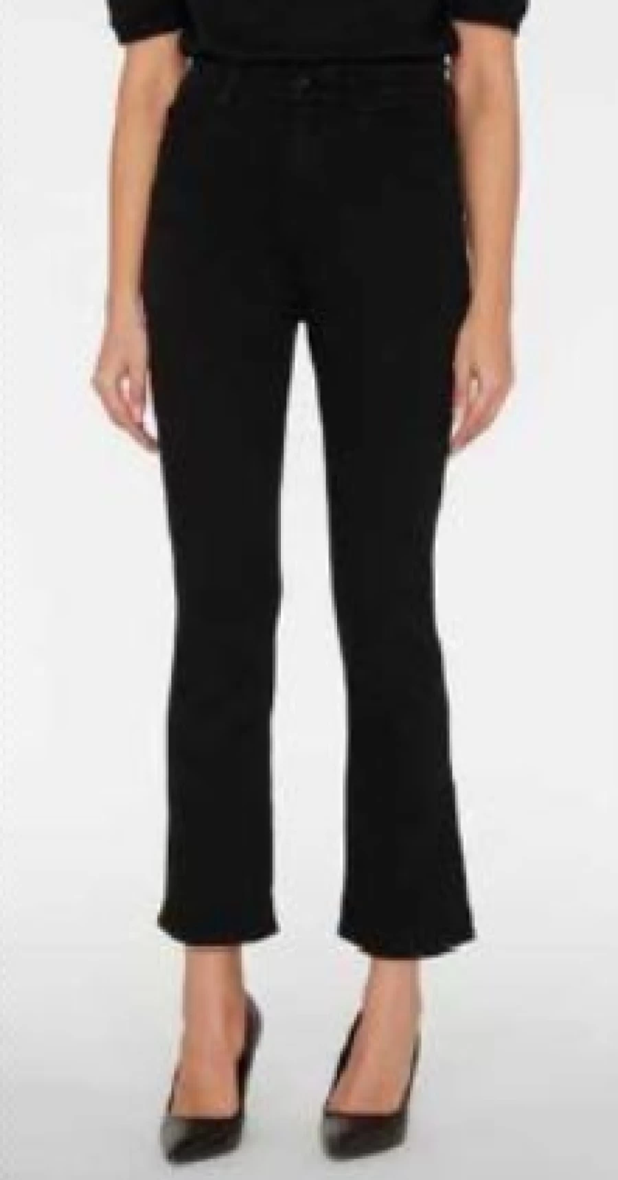 SEVEN JEANS Bair High Rise Kick Flare Jeans for Women - Black Stretch Denim Pants