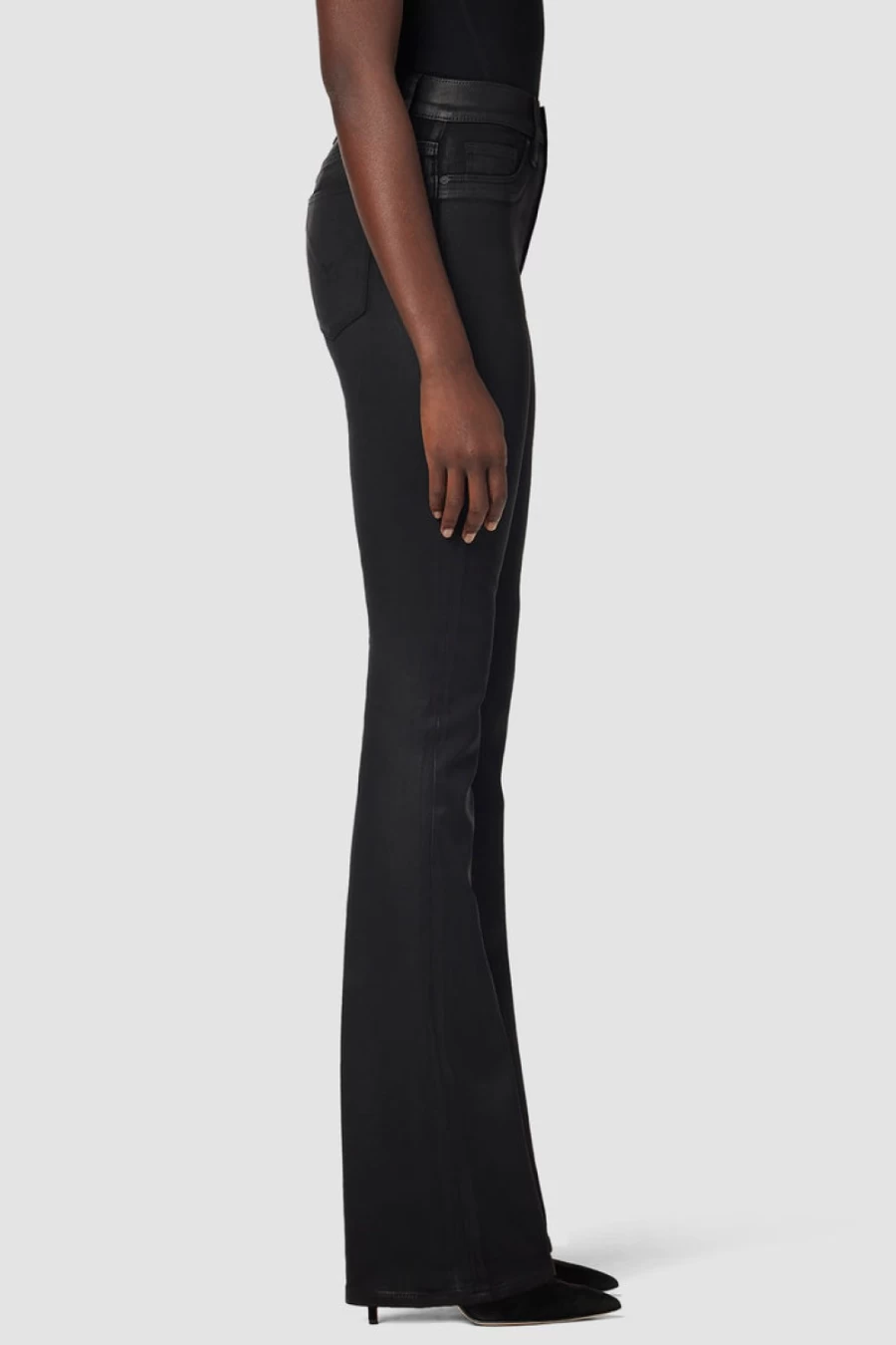 HUDSON Barbara High Rise Skinny Jeans in Noir - Women's Stretch Denim Pants *Final Sale*