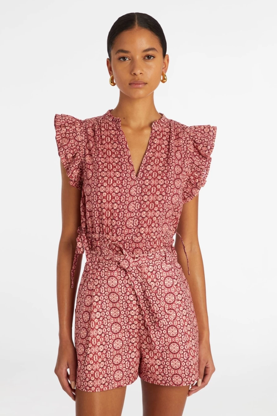 MARIE OLIVER Eryn Short Hibiscus Shibori Print - Limited Final Sale