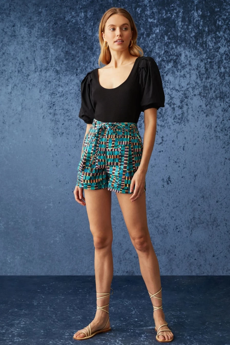 "MARIE OLIVER Leigh Black Top - Women's Casual V-Neck T-Shirt"