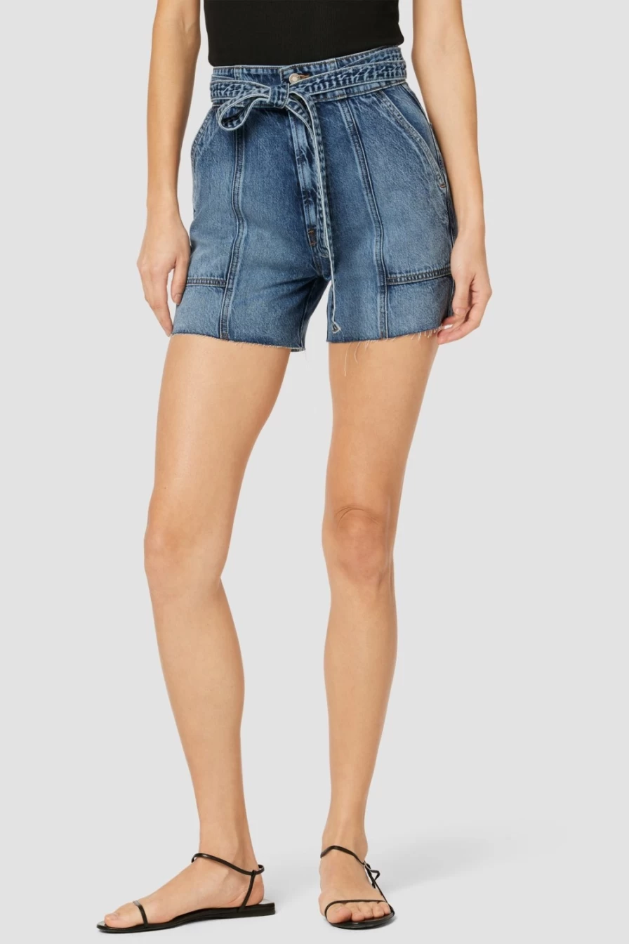 HUDSON Golden Tie Waist Shorts - High Waisted Casual Summer Shorts Final Sale
