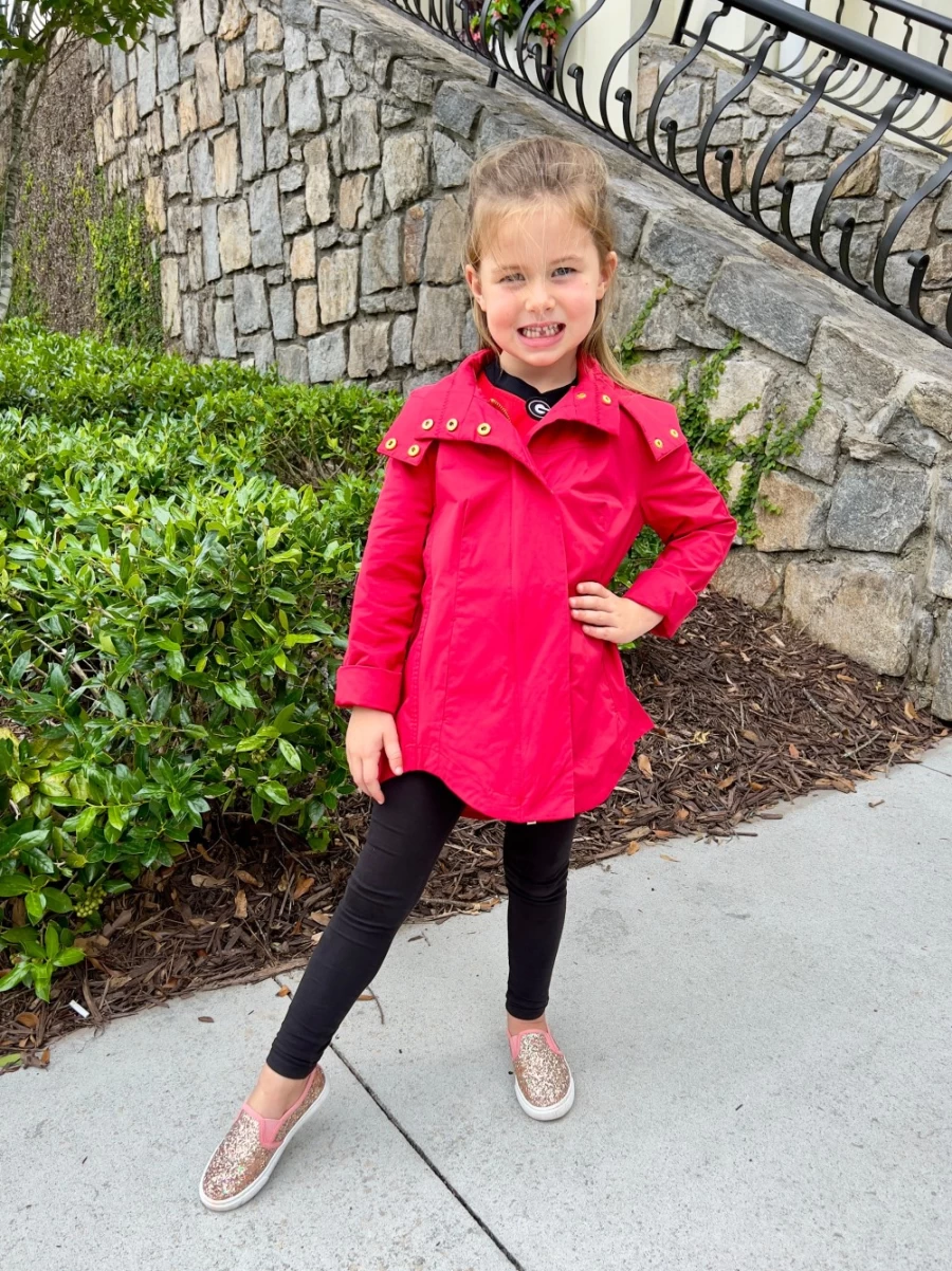 CIAO MILANO Women's Red Raincoat - Savinee Waterproof Jacket for Outdoor Protection