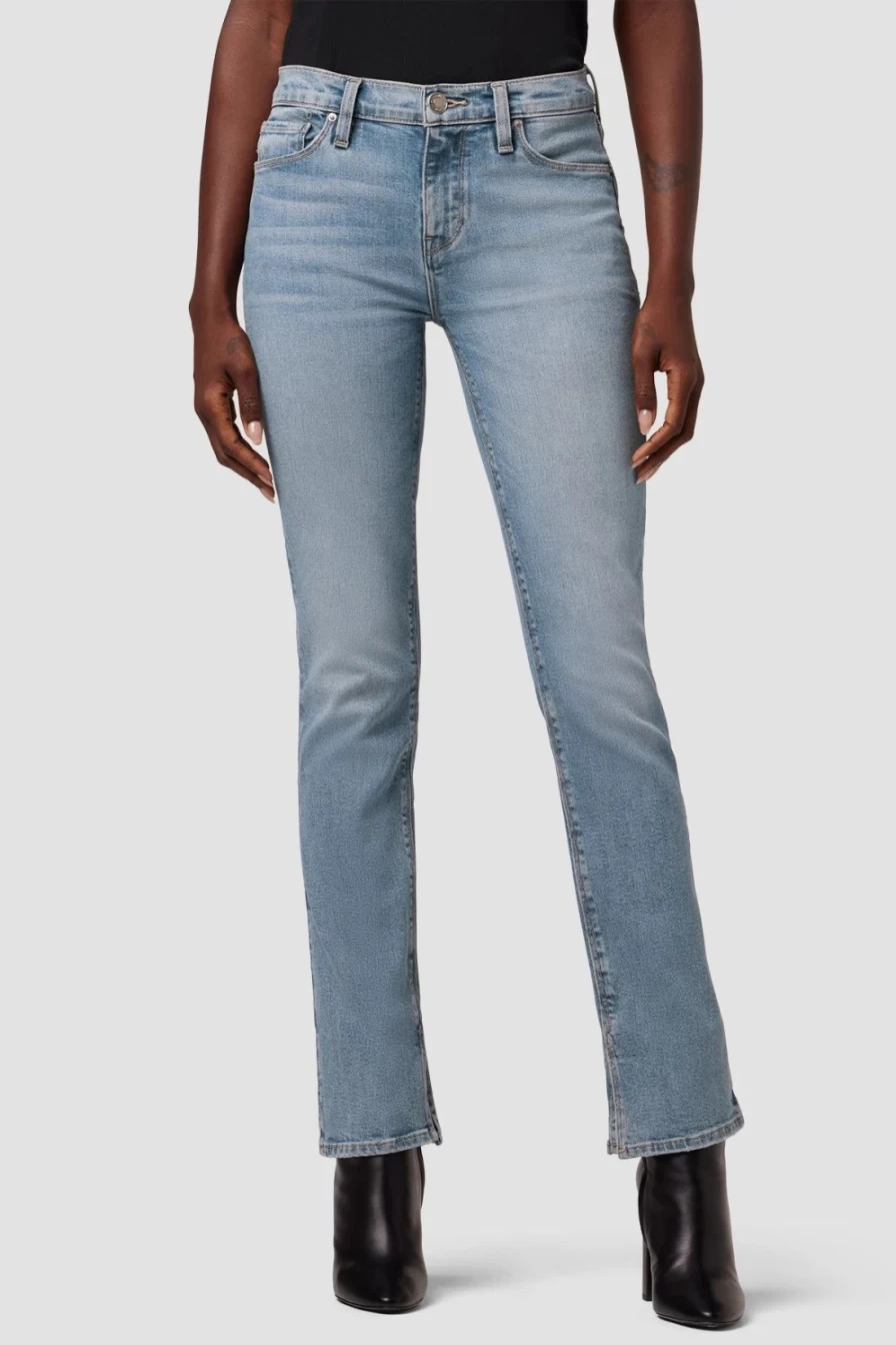 HUDSON Nico Mid-Rise Straight Leg Jeans in Oasis Wash - Women's Denim Pants
