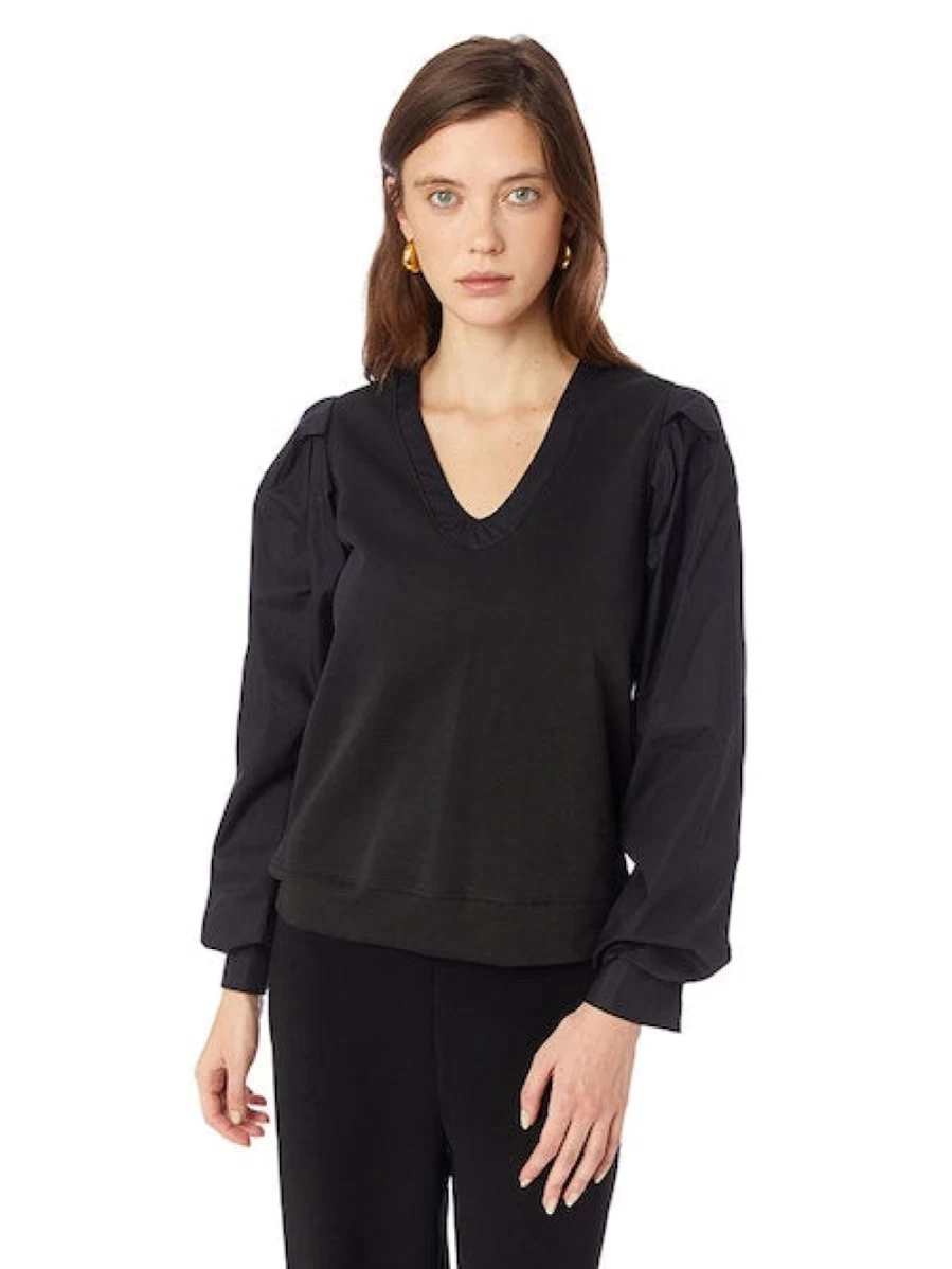 MARIE OLIVER Bianca Black Women's Pullover Sweater Casual Knit Top