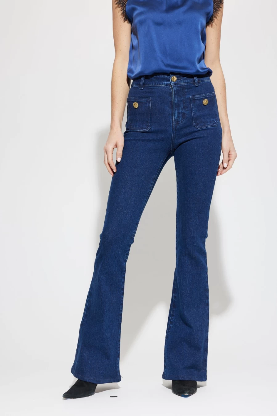 GENERATION LOVE Frankie Indigo Denim Pants for Women - High-Waisted Slim Fit Jeans