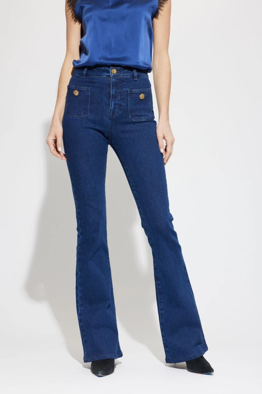 GENERATION LOVE Frankie Indigo Denim Pants for Women - High-Waisted Slim Fit Jeans