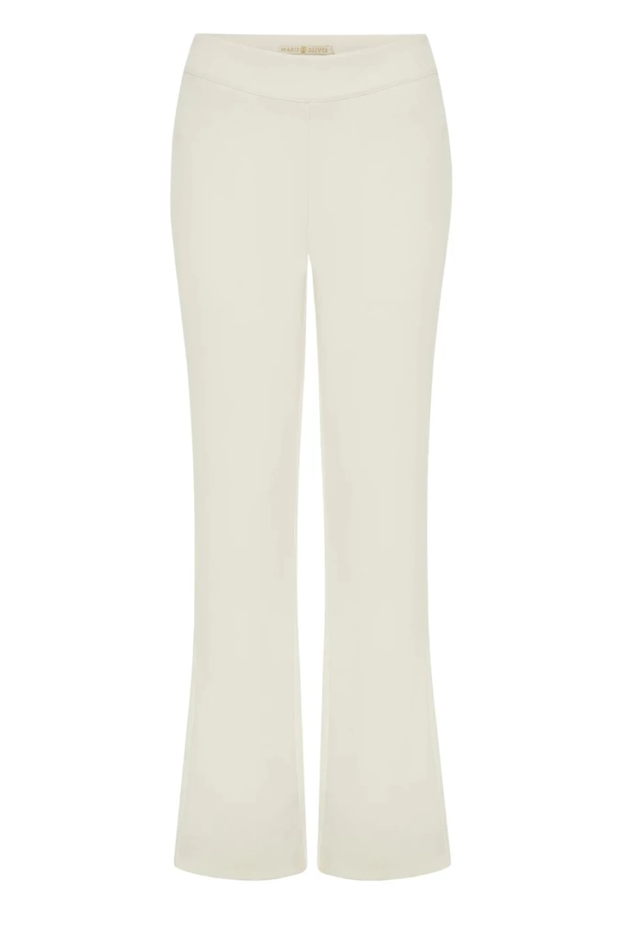MARIE OLIVER Mia Slim Pant In Bone - High-Waisted Tailored Trousers for Women