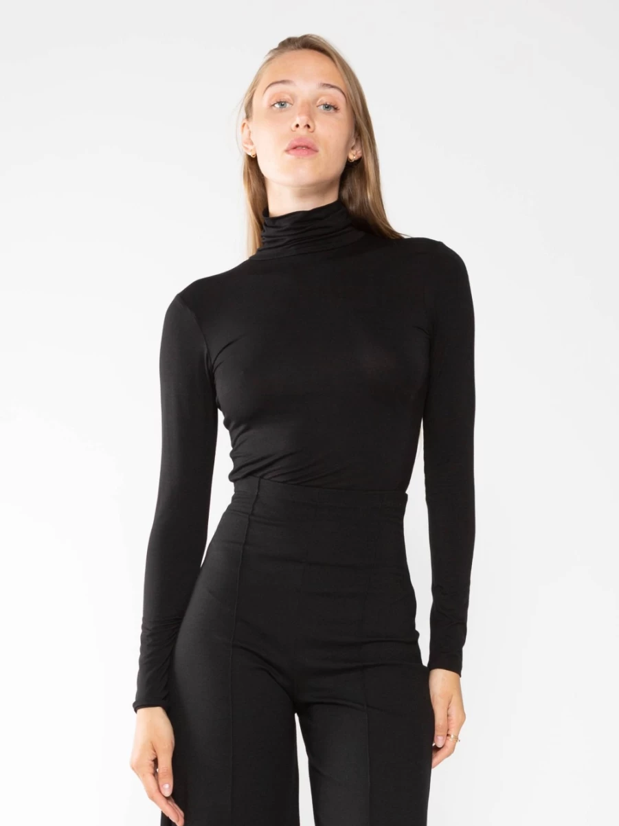 RIPLEY RADER Black Long Sleeve Turtleneck Top for Women - Stylish Comfort Fit