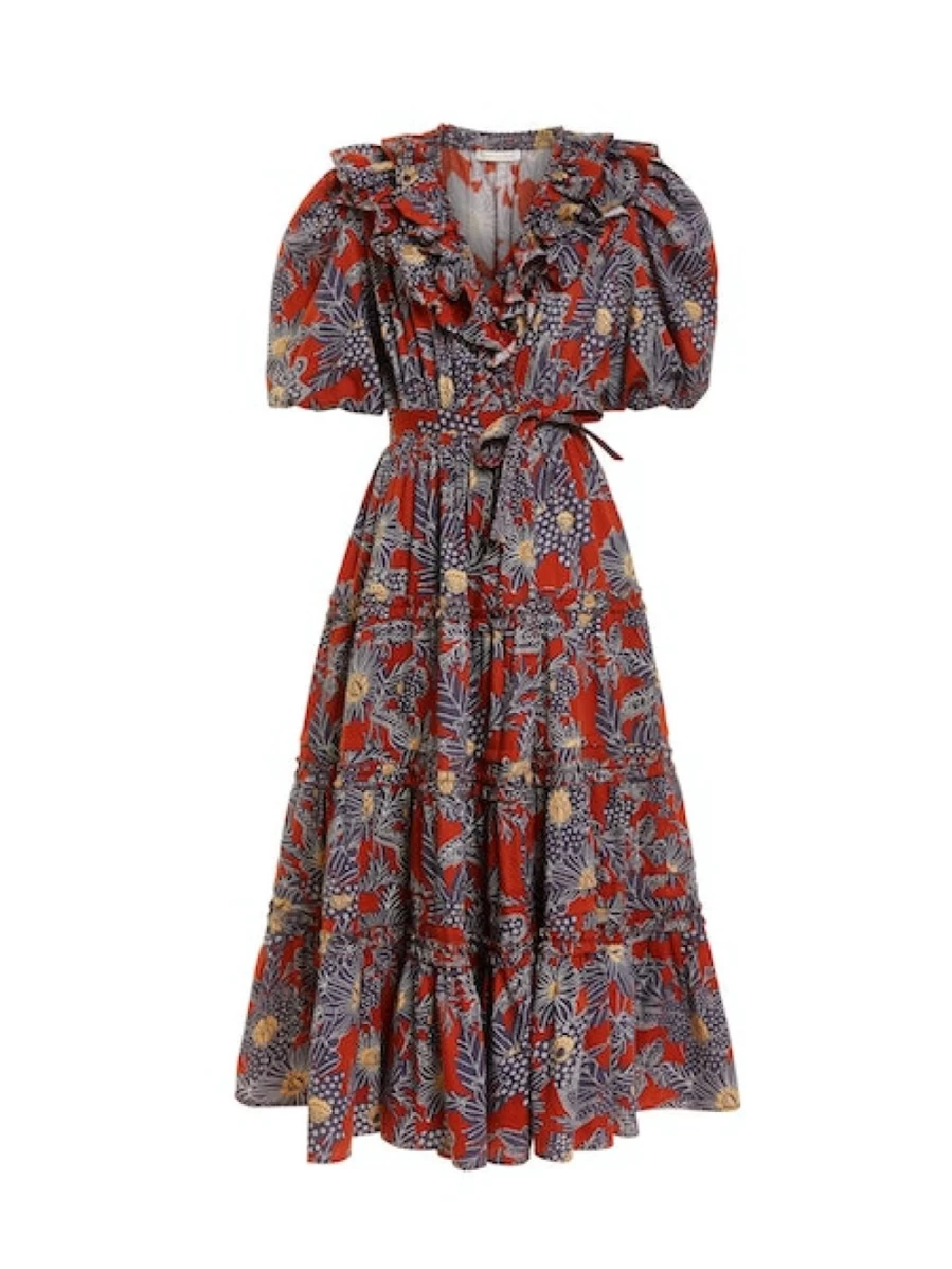 LOVE THE LABEL Remy Maxi Dress - Khushi Plum Print Flowy Long Dress