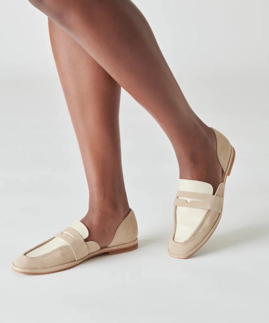 DOLCE VITA Moyra Flat Shoes in Dune Multi Suede for Women