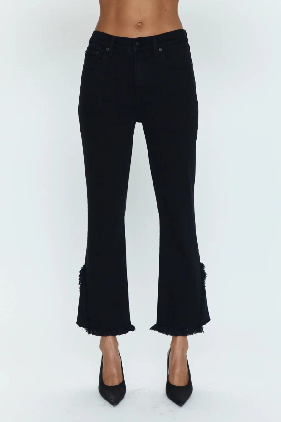 PISTOLA Lennon High Rise Blackbird Women's Pants - Slim Fit Stretch Ankle Trousers
