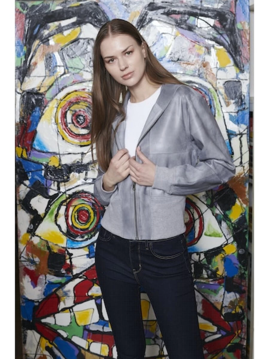 JAKETT Steel Grey Sadie Vintage Patina Leather Jacket for Men & Women
