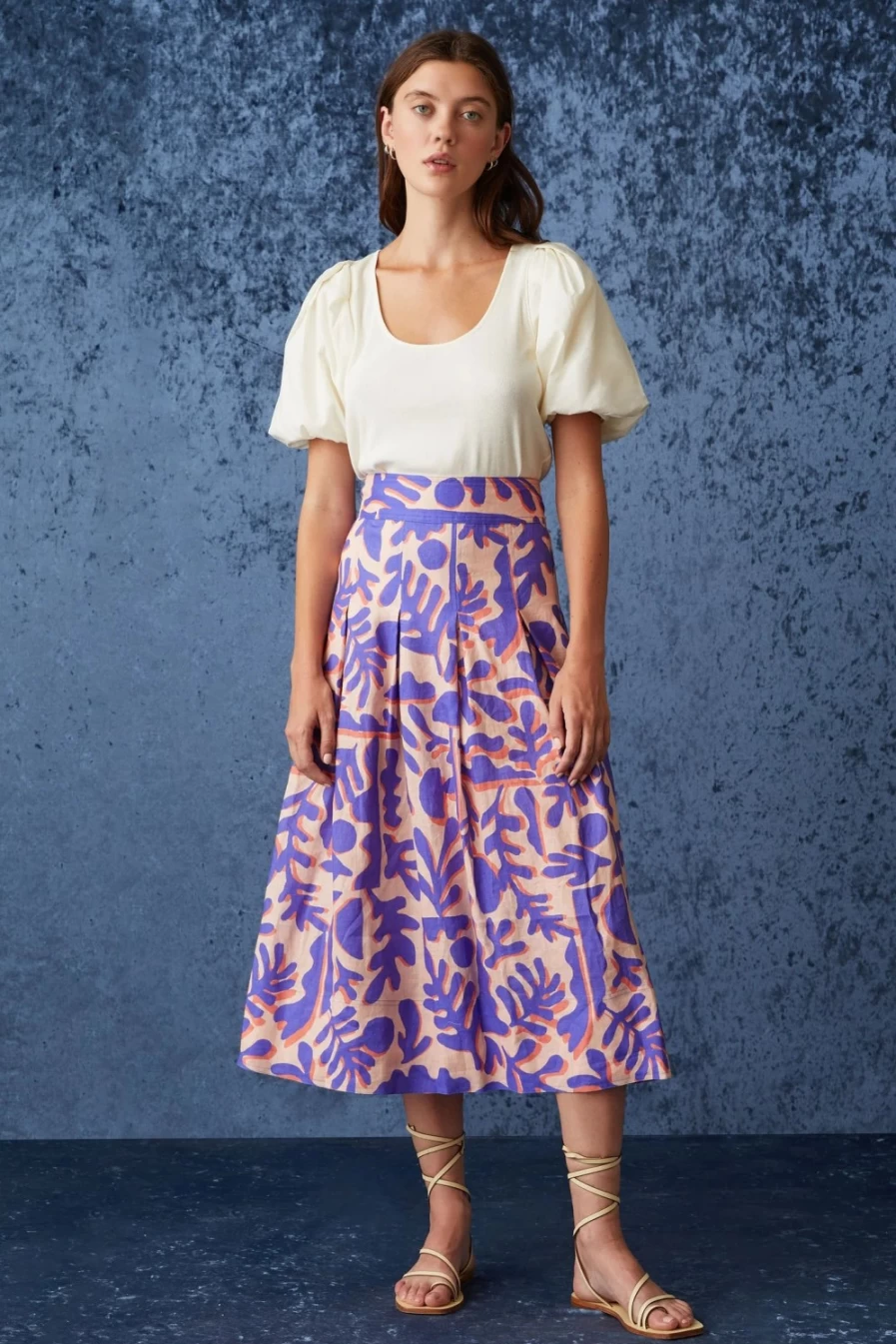 MARIE OLIVER Leigh Top In Blanc - Women's Fashion Blouse Final Sale