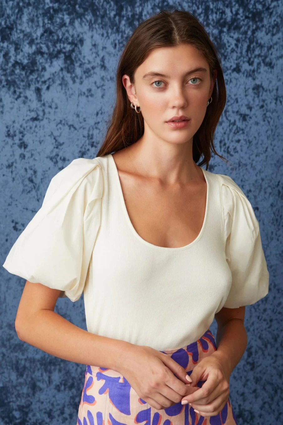 MARIE OLIVER Leigh Top In Blanc - Women's Fashion Blouse Final Sale
