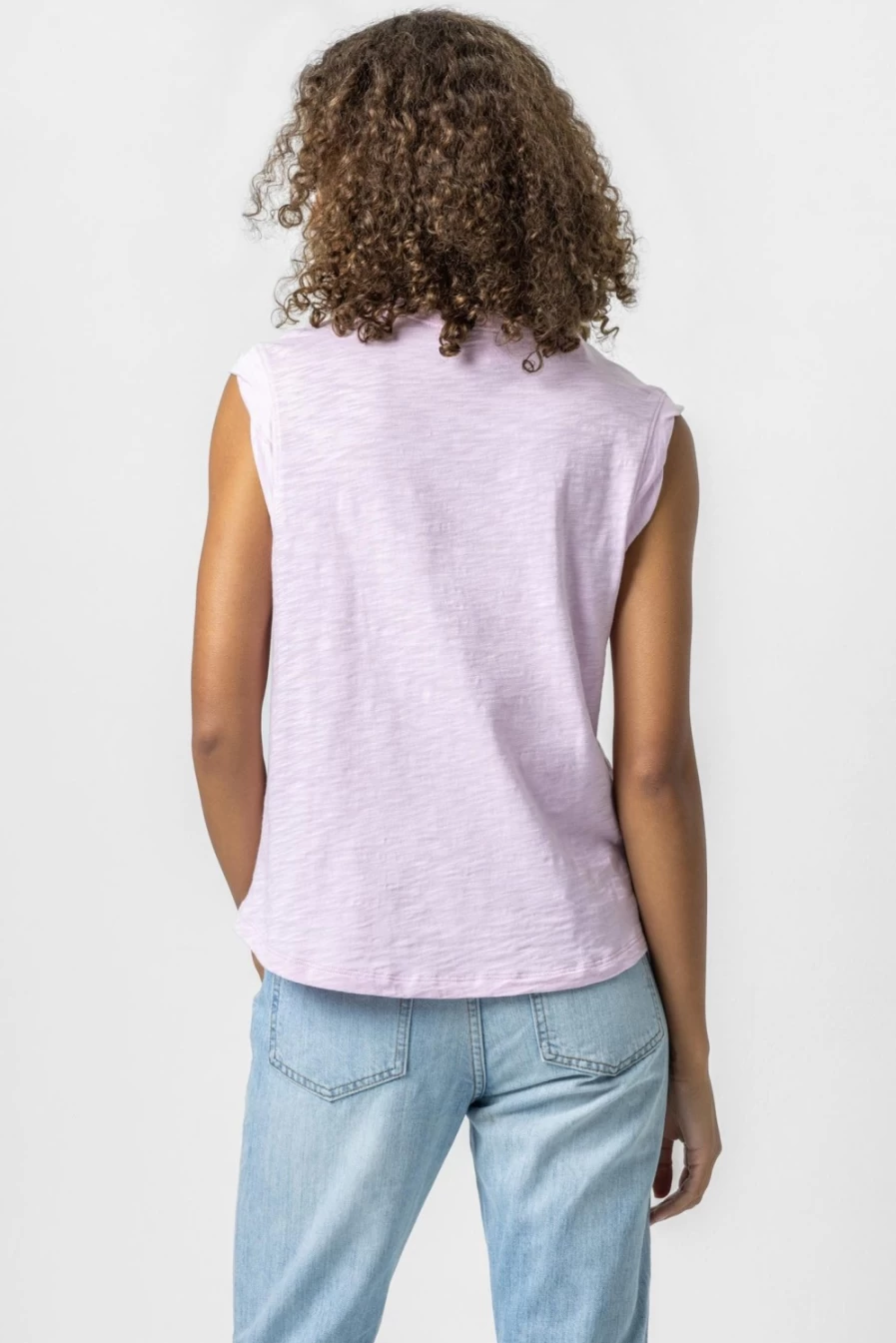 LILLA P Twisted Binding Sleeveless Crewneck Top - Women's Fashion Final Sale