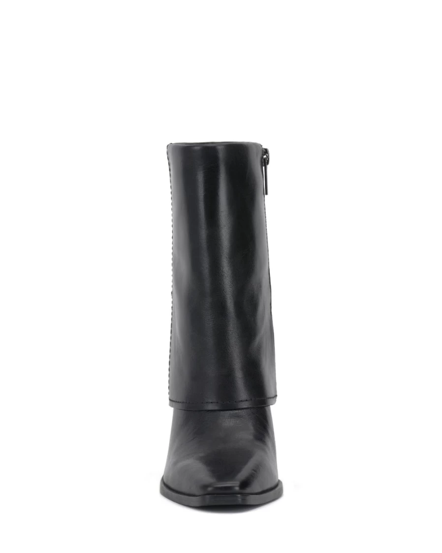 VINCE CAMUTO Alolison Black Leather Bootie Women's Ankle Boots
