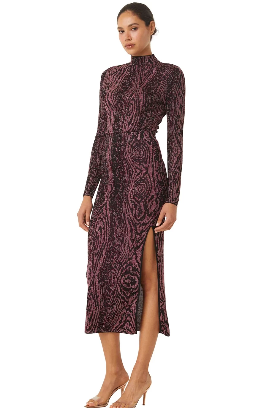 MISA LOS ANGELES Plum Bow Detail Skirt - Elegant Women's Fashion