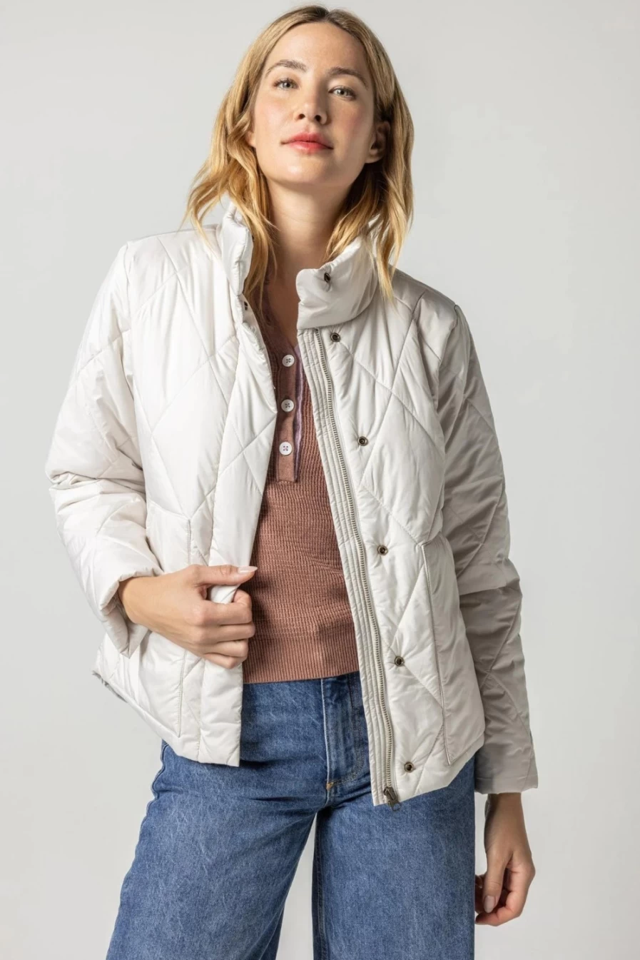 LILLA P Opal Shirttail Hem Zip Front Jacket - Stylish Women's Outerwear