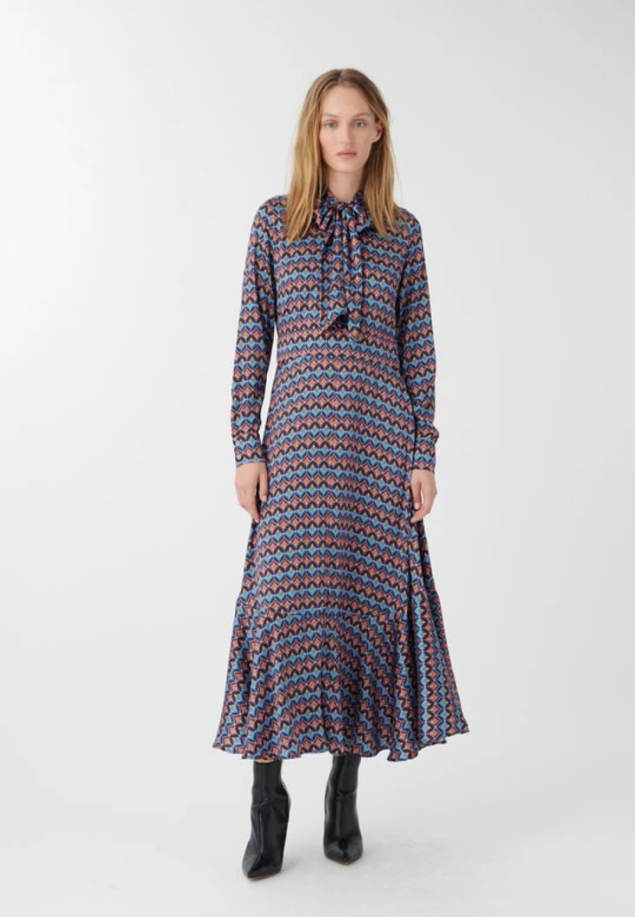 DEA KUDIBAL Olga Dress In Macchia Pampa - Elegant Floral Printed Summer Dress