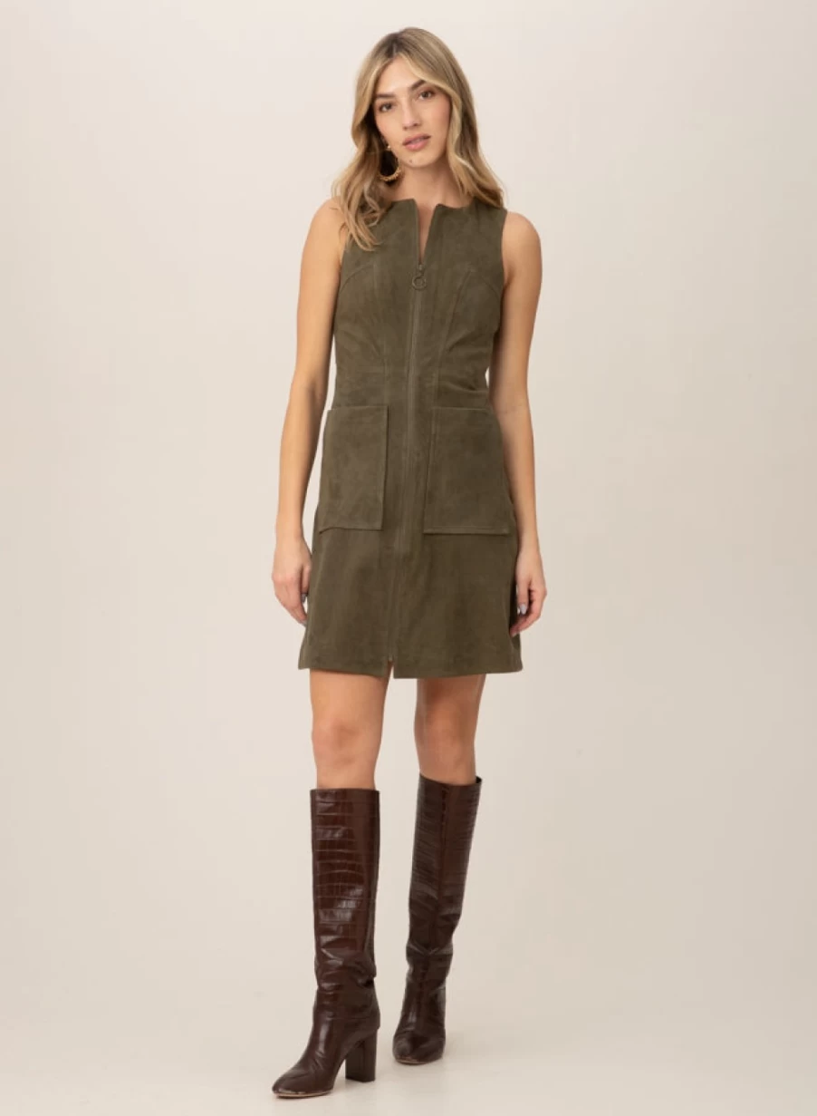 TRINA TURK Dark Olive Downtown Dress - Women's Elegant Olive Green Dress