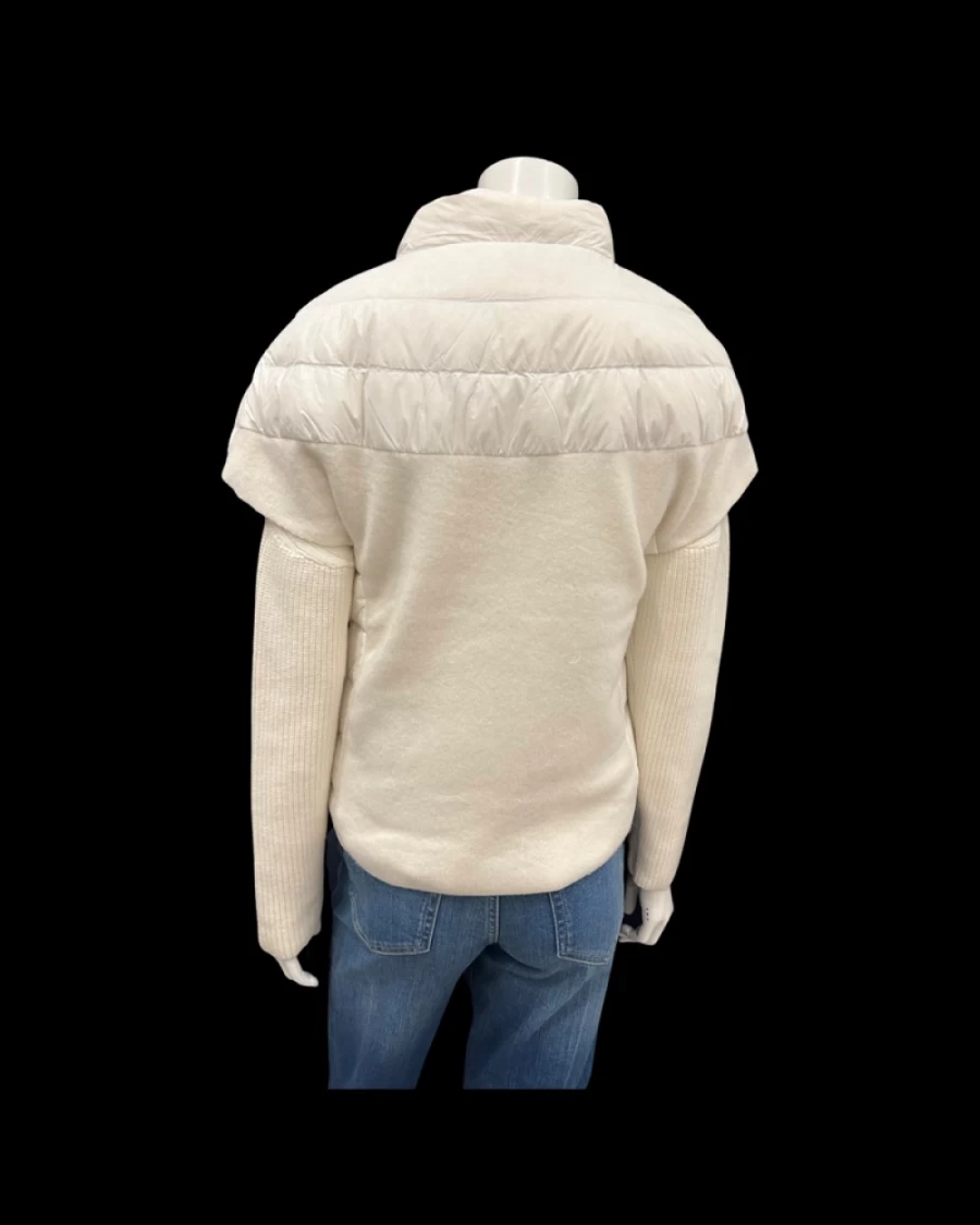 CORTLAND PARK Wellesley White Puffer Vest - Lightweight Winter Snow Jacket for Men & Women