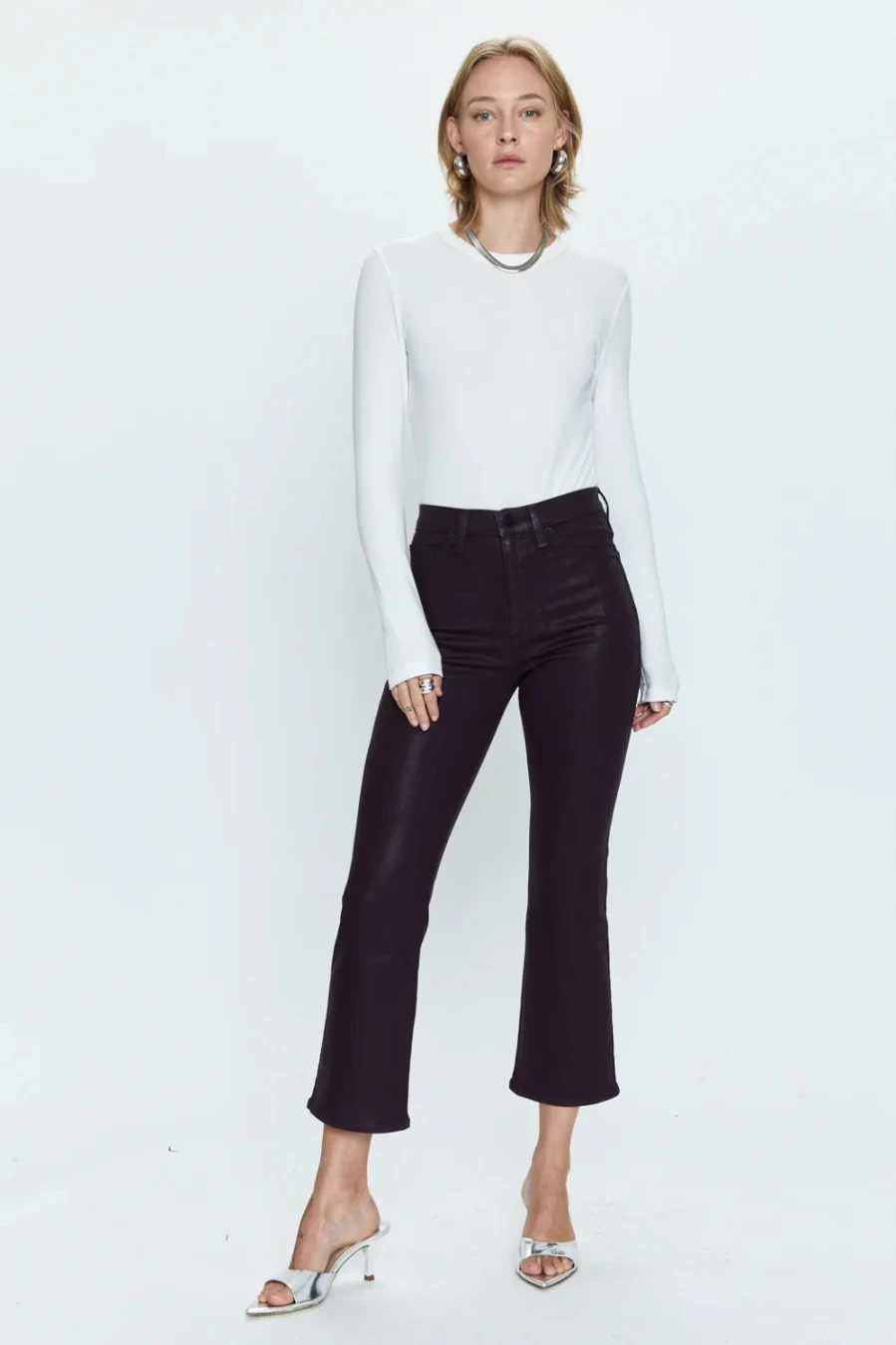 PISTOLA Amethyst High Rise Coated Skinny Jeans for Women - Lennon Denim Pants