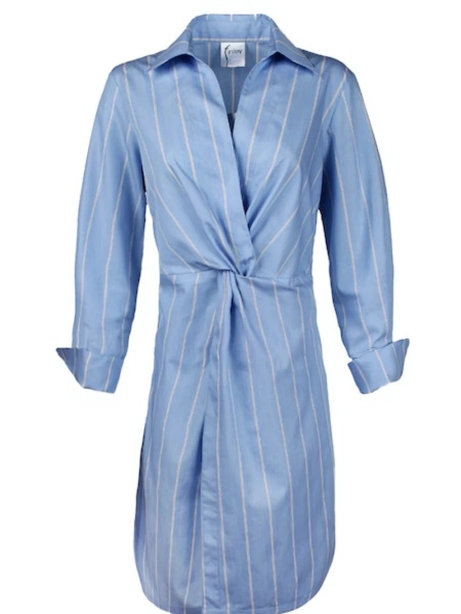 FINLEY Men's Blue Yellow White Striped Casual Dress - Sammy Collection